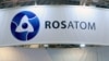 FRANCE -- The logo of Russian atomic energy agency Rosatom during the World Nuclear Exhibition in Le Bourget, near Paris, June 28, 2016